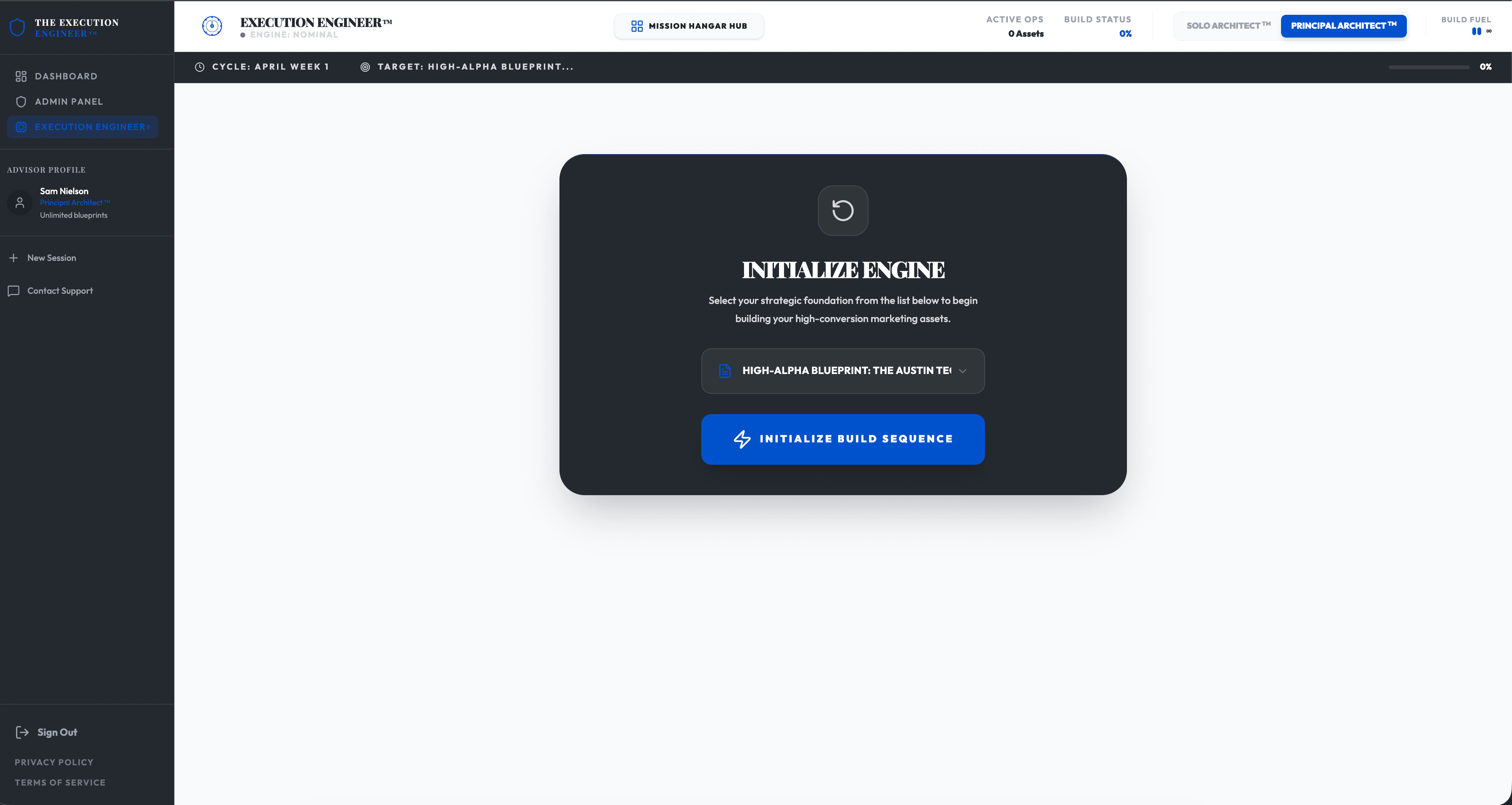 The Execution Engineer™ — Marketing Dashboard